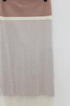 SWAYING/KNIT silk stitching contrasting color tube top skirt SW24SS2L12 white